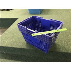 Lot of Plastic Baskets With Plastic Counter Top Display