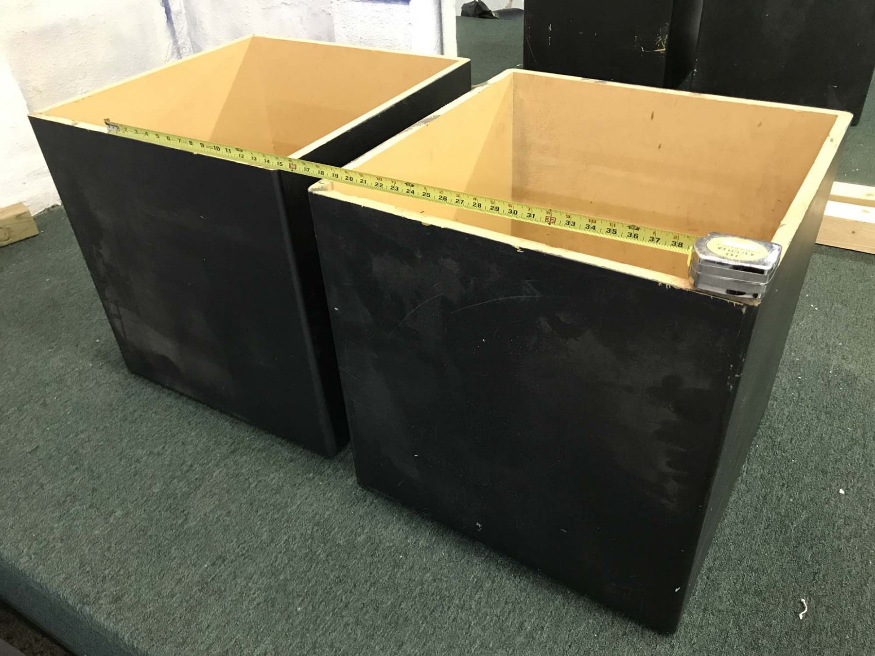 Open Top Boxes Pair of Painted Wood Open Top Boxes - Bodnarus Auctioneering