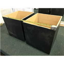 Pair of Painted Wood Open Top Boxes