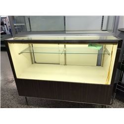 Large Lit Display With Glass Shelf. Working