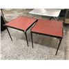 Image 1 : Pair of Red Folding Card Tables