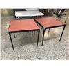 Image 2 : Pair of Red Folding Card Tables