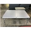 Image 1 : Folding Metal Table With Small Companion Collapsing Table