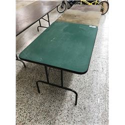Green Topped Folding Leg Table