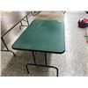 Image 2 : Green Topped Folding Leg Table