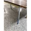 Image 3 : Lot of Wood Topped Tables With Metal Legs (3)