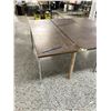 Image 4 : Lot of Wood Topped Tables With Metal Legs (3)
