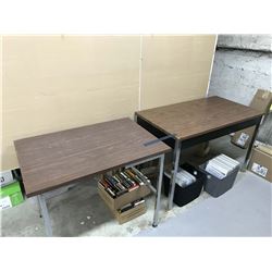 Pair of Metal Legged Tables