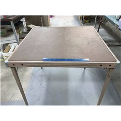 Folding Leg Card Table With Metal Braced Corners