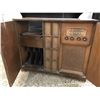 Image 2 : Wood, Doored Record Player with Radio and Record Trays (Powers on, Not Known Functioning)