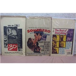 Lot Of Vintage Movie Posters (3) (30, Sombrero, The Best Of Everything)