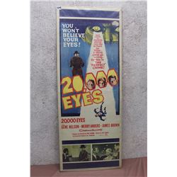 Vintage Movie Poster (20,000 Eyes) (14”x36”)
