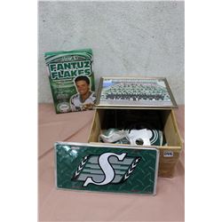 Lot Of Roughriders Memorabilia (Licence Plate, Sticker, Etc)