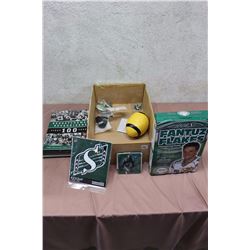 Lot Of Roughriders Memorabilia (Sticker, Fantuz Flakes, Etc)