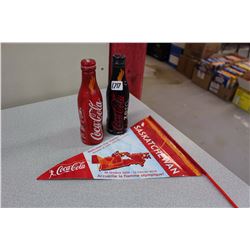 Coca Cola Olympics Bottles, Saskatchewan Olympic Flag