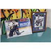 Image 1 : Framed Curtis Joseph Print And Busch Beer Blues Cardboard Ad