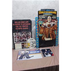NHL Cardboard Advertising Pieces (4)