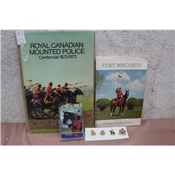 Lot Of Royal Canadian Mounted Police Pieces (Pins, Cards, Booklets)