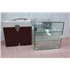 Image 1 : Hanging Glass Showcase (Missing Latch)(10”x10”) & File Box