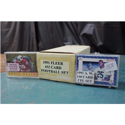 Sets Of Football Cards (3) (1999 Pacific Crown Royale Set, 1991 Fleer Set, 1991 A.W. CFL Set)