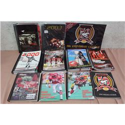 Huge Lot Of Calgary Stampeders Guides (10) (1995, 1996, 1997, 1998, 1999, 2000, 2001, 2003, 2004, 20