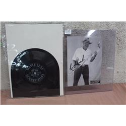 Maple Leafs Hockey Talks Record, With Signed Print Eddie Shack