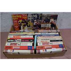Box Full Of Hockey Related Booklets and Books