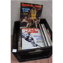 Crate Full Of Sports Magazines