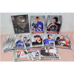 Lot of 1997–98 Studio Hockey Portraits, With Eric Lindross Silhouette Portrait (29)