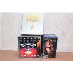 Star Trek motion pictures VHS collections set with extra Star Trek VHS