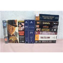 Lot of Adventure Themed VHS (Indiana Jones, Jackie Chan, JFK, Casablanca, etc.)