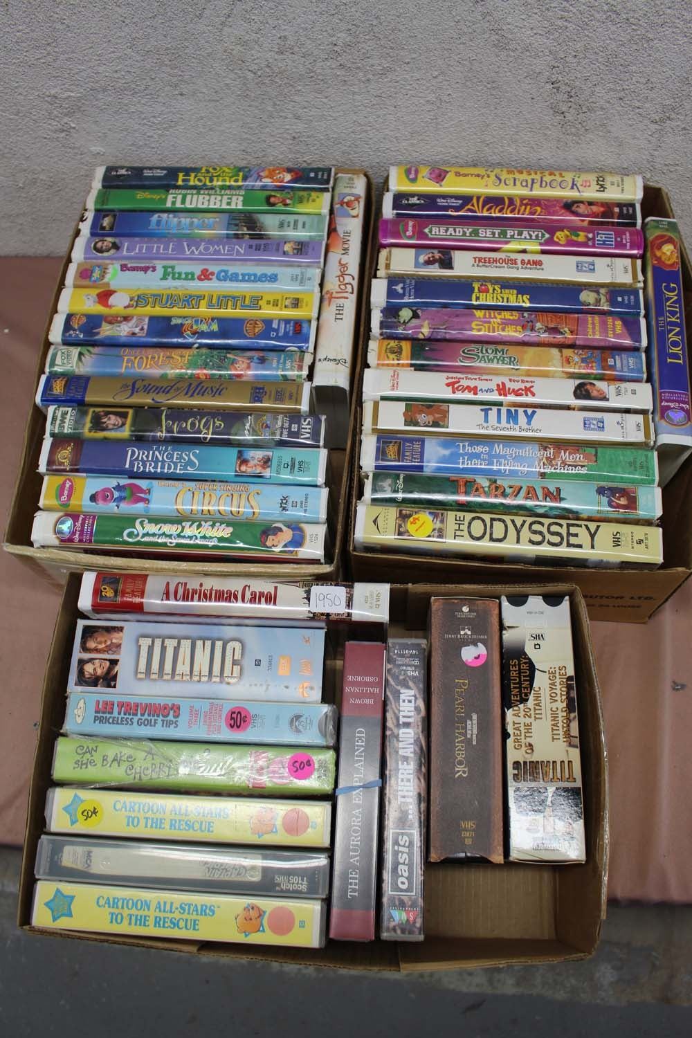 Lot of Assorted VHS Tapes