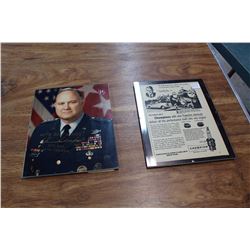 Pinging Champion Auto Advertisement W/ Autographed Photo Of General Norman Schwarzkopf, Centcom