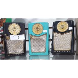THREE VINTAGE MARCONI TRANSISTOR RADIOS