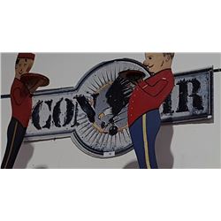 DOUBLE SIDED CONAIR MOVIE PROP CARDBOARD SIGN