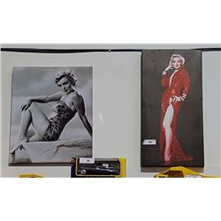 PAIR OF MARILYN MONROE CANVAS PRINTS