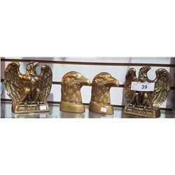 4 PIECES COLLECTIBLE BRASS EAGLES