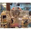 Image 1 : 11 PC LOT OF JARS, BEER STEINS, LAMP CHIMNEYS