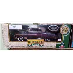 COLLECTIBLE 1950 CHEVY BEL AIR BLACK/WHITE DIE CAST CAR