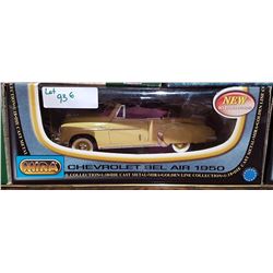 COLLECTIBLE 1950 CHEVY BEL AIR DARK YELLOW/MAROON DIE CAST CAR