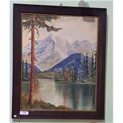 FRAMED OIL ON BOARD SIGNED
