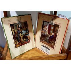 PAIR ONTARIO CROCKERY CALENDARS 1950'S