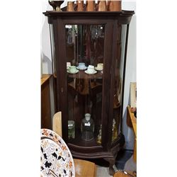 TRIPLE CURVE GLASS DISPLAY CABINET