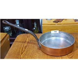 FRENCH COPPER FRYING PAN SIGNED