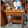 Image 1 : ENGLISH WALNUT WASHSTAND W/SPINDLE TURNED TOWEL BARS RESTORED