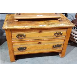 EARLY PINE 2 DRAWER DRESSER