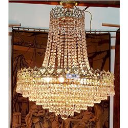LARGE CRYSTAL CHANDELIER