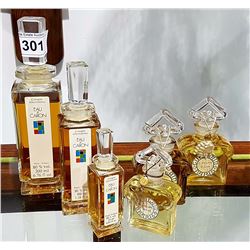 SIX PERFUME BOTTLES