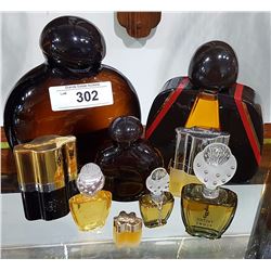 NINE PERFUME BOTTLES