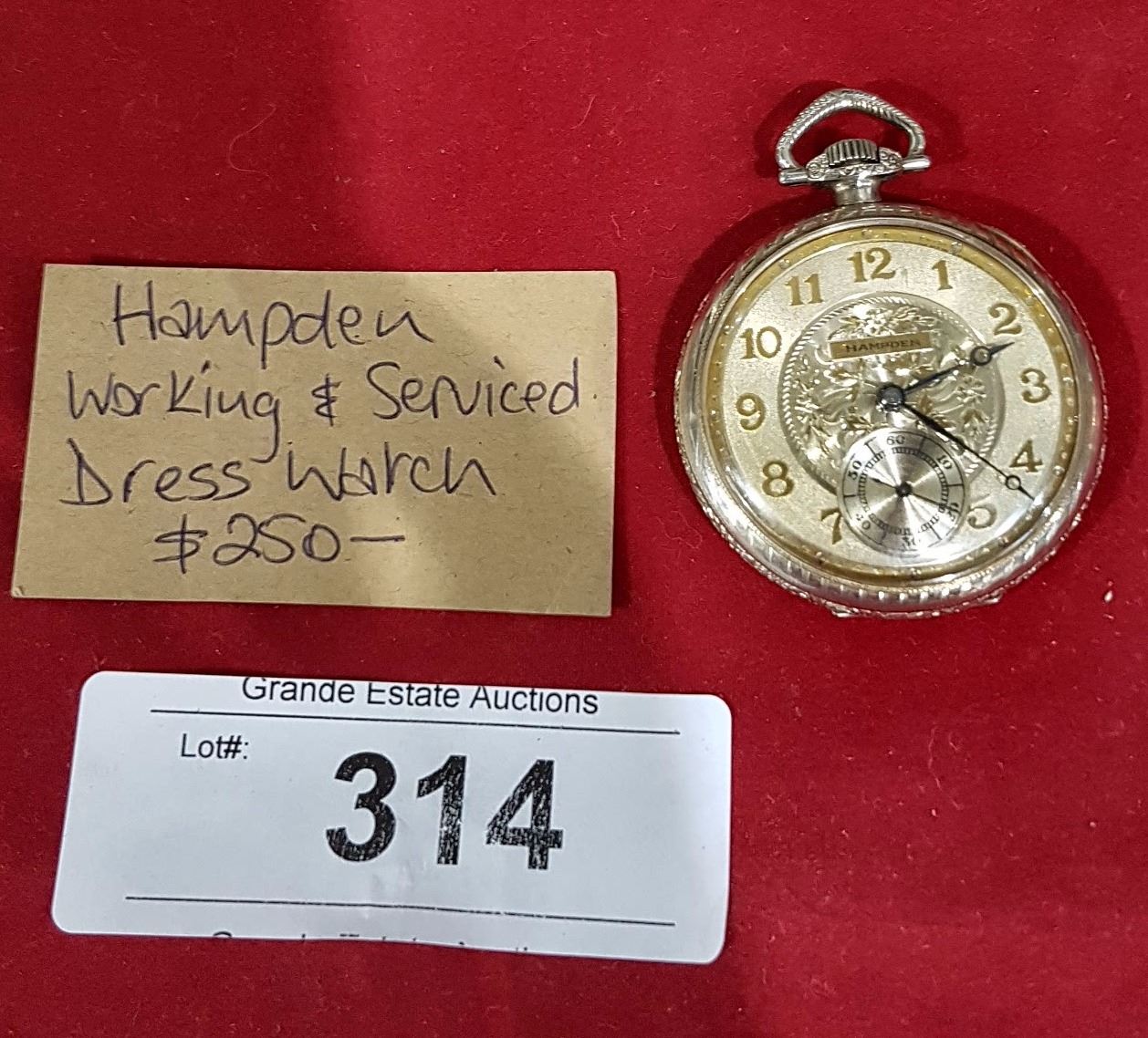 HAMPDEN POCKET WATCH SERVICED